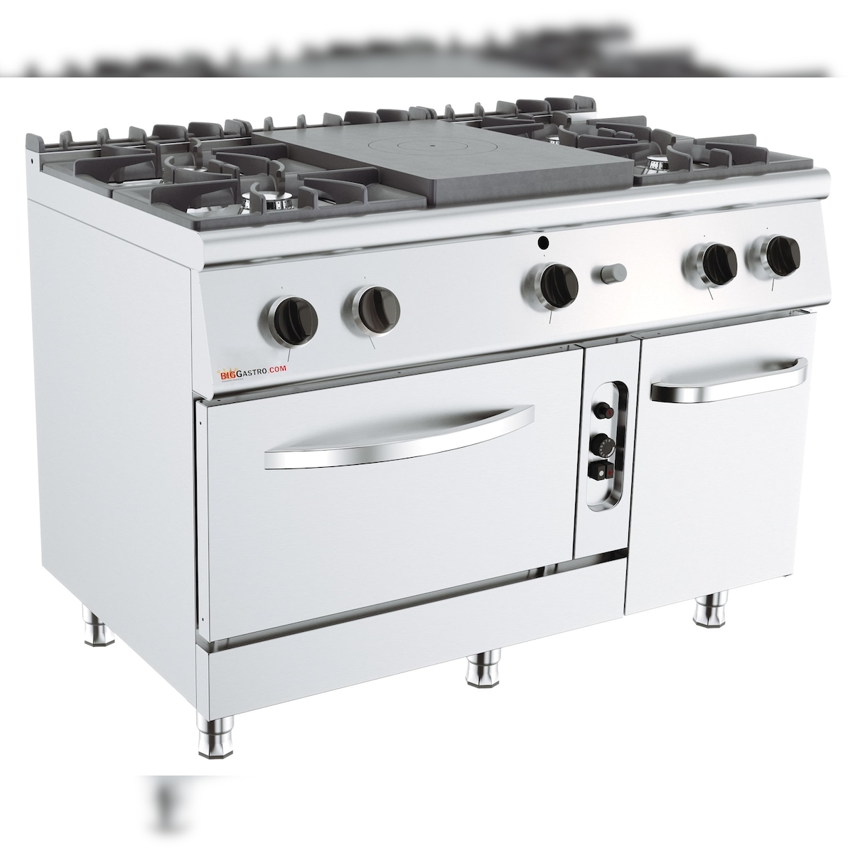 Glühplattenherd Gas - 4 Brenner mit Backofen + inklusiv Unterbau Image