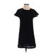 Blue Rain Casual Dress - Shift: Black Solid Dresses - Women's Size Small