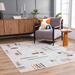 Arnon 2'7" x 7'3" Modern Bone/Dark Gray/Copper/Driftwood/Smoke/Oatmeal/Gray/Dark Blue/Brown/Rust/Medium Gray/Navy/Dark Red Washable Runner - Hauteloom