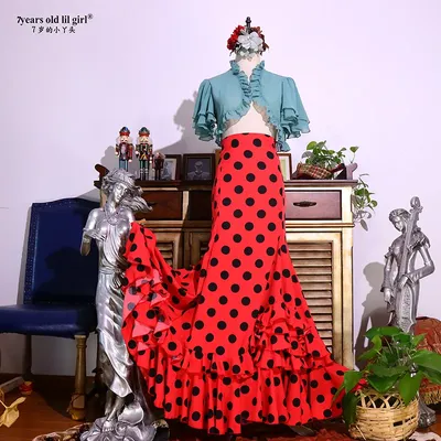 Costume de flamenco espagnol pour femmes et filles robe de performance vêtements de danse