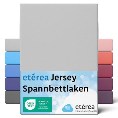 Etérea - Comfort Jersey Spannbettlaken Silber 60x120 cm - 70x140 cm - Silber