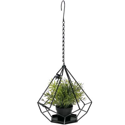 Blumenampel innen Metall Wand Hängepflanzen 64 cm 96075 s mit Tür 6 Ecken Pflanzenhänger