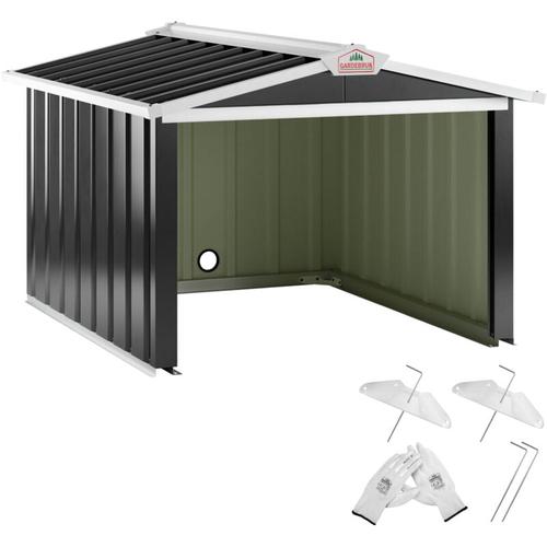 Mähroboter Garage Metall Wetterbeständig Kabelführung 4x Erdanker Carport Rasen Garten Satteldach