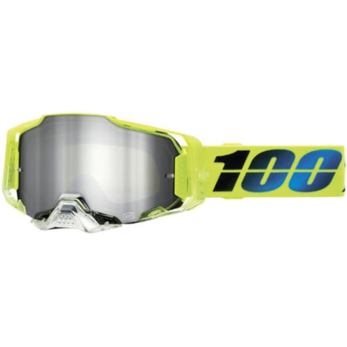 100% Armega Mirror Koropi Motocross Brille, blau-gelb