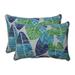 Pillow Perfect Outdoor | Indoor Hixon Caribe Oversized Rectangular Throw Pillow (Set of 2) 24.5 X 16.5 X 5