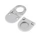 2pcs Silver Tone Metal Half Round Shape Cupboard Pull Handle Ring - Silver Tone