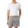 Champion Herren Athletic C-Sport Quick Dry Micromesh Metallic C-Logo 7" Badehose, Nero Melange, L