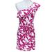 Lilly Pulitzer Dresses | Lilly Pulitzer Ruffled One Shoulder Pink Shell Dress | Color: Pink/White | Size: M