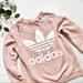 Adidas Tops | Adidas | Dusty Pink Trefoil Crewneck Sweatshirt | Color: Pink/White | Size: S