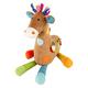 SIGIKID 42863 Babyspielzeug XXL Giraffe, PlayQ Lernspielzeug, Kissen-Plüschtier mit Beißring, Rassel, Spiegel, Quietsche, für Babys & Kinder ab 3 Monaten, Mehrfarbig/Giraffe 72 cm