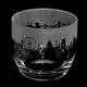 Milford Collection Animo Glass Pillar Candle Holder - London Skyline Scene