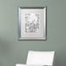 Trademark Fine Art 'Mushroom House' Framed Graphic Art on Canvas in Black/Green/White | 20 H x 16 W x 0.5 D in | Wayfair ALI3532-W1620MF