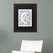 Trademark Fine Art 'Flower Girls' by KCDoodleArt Framed Graphic Art Canvas in Black/White | 14 H x 11 W x 0.5 D in | Wayfair ALI3611-W1114BMF