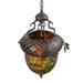 Meyda Lighting 16" Wide Oak Leaf & Acorn Pendant Glass in Brown/Yellow | 13 H x 12 W x 12 D in | Wayfair 217981