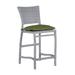 Summer Classics Skye 24" Patio Bar Stool w/ Cushion Wicker/Rattan in Gray/Indigo | 39.375 H x 18 W x 22.5 D in | Wayfair 360024+C4896458N