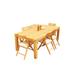 Rosecliff Heights Emmetsburg Rectangular 6 - Person 115" Long Outdoor Dining Set Wood/Teak in Brown/White | 115 W x 43 D in | Wayfair