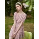 FSLE-Robe longue en mousseline de soie pour femmes col en v mini jupe fouet vacances vent doux