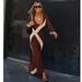 Zara Dresses | Blogger's Fave! Zara Striped Midi Dress Brown Sz Xs, Small Nwt | Color: Brown/Cream | Size: Various