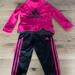 Adidas Matching Sets | Adidas Hot Pink And Black Toddler Track Suit | Color: Black/Pink | Size: 2tg