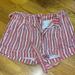 American Eagle Outfitters Shorts | American Eagle High Waisted Jean Shorts, Size 0 | Color: Red/White | Size: 0