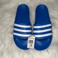 Adidas Shoes | Men’s Adidas Adilette Aqua Slide Sandals Size 13.Nwt! | Color: Blue/White | Size: 13