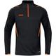 JAKO Herren Ziptop Challenge, Langarm, schwarz/Neonorange, 3XL