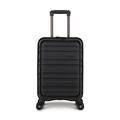 ANTLER - Cabin Suitcase with Pocket - Clifton Luggage - Carry On Suitcase, Black - 56x35x23, Lightweight Suitcase for Travel & Holidays - Small Suitcase with Wheels - TSA Approved Locks