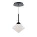 dweLED Chrysalis 7"| LED Mini Pendant 3000K Glass in Black | 6 H x 7.25 W x 7.25 D in | Wayfair PD-91207-BK