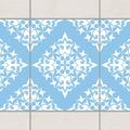 Bordo adesivo per piastrelle - Tile Pattern Light Blue 20cm x 15cm Dimensione LxH: 20cm x 15cm in 4