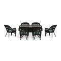 Tortuga Outdoor Portside 7 Piece Dining Set Glass in Brown | Wayfair PSD66-DR HALIW
