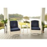 Tortuga Outdoor Rio Vista Patio Chair w/ Cushions Wicker/Rattan in White | 36 H x 32 W x 28 D in | Wayfair RIO-2PC-CHAIR-SET-WH