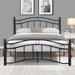 Queen Size Metal Bed Frame with Headboard and Footboard,Strong Steel Metal Structure,Durability Stability