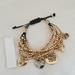 Jessica Simpson Jewelry | New Jessica Simpson Gold Multi Strand Bead Charm Rhinestone Bracelet | Color: Black/Gold | Size: Os