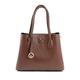 19V69 ITALIA Damen Womens Handbag Dark Brown 10510 V2 Dollar gebrannt Tasche Made in Italy, braun