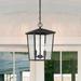 Siena 2 -Bulb 15" H Outdoor Hanging Lantern Glass/Metal/Steel in Black/Gray Laurel Foundry Modern Farmhouse® | 15 H x 9 W x 9 D in | Wayfair