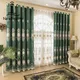 Rideaux de style européen pour salon salle à manger chambre à coucher luxe corde verte brodée