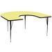 Flash Furniture Goddard 60"W x 66"L Horseshoe Thermal Laminate Activity Table - Adjustable Legs Laminate/Metal | 25" H x 60" L x 66" W | Wayfair