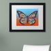 Trademark Fine Art 'Butterfly' by Dean Russo Framed Graphic Art Canvas, Wood | 19.25 H x 23.25 W x 0.75 D in | Wayfair ALI2586-B1620MF