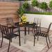 MakeYourDay 5/6-Piece Patio E-Coating & Stackable Dining Set