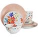 Spice By Tia Mowry Goji Blossom 12 Piece Fine Ceramic Dinnerware Set In Blue in Brown | Wayfair 950118371M