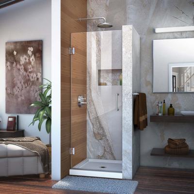 Dreamline DreamLine Unidoor 24 inch W x 72 inch H Frameless Hinged Shower Door in Chrome SHDR-20247210F-01
