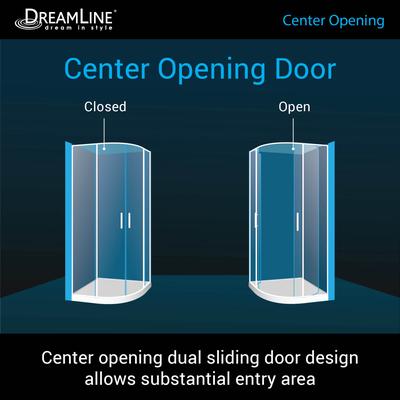 Dreamline DreamLine Prime 38 inch D x 38 inch W x 74 3/4 inch H Semi-Frameless Sliding Frosted Shower Enclosure in Brushed Nickel with Biscuit Shower Base Kit DL-6703-22-04FR