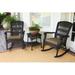 Tortuga Outdoor Portside Plantation 3 Piece Rocker Set Synthetic Wicker/All - Weather Wicker/Wicker/Rattan | Wayfair PSR2-P-DR