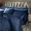 ED Luxury Crushed Velvet Duvet Quilt Cover Bedding Linen Set With Housewife Pillowcases Ultra Soft Duvet Cover Set [Double, Navy Blue]