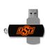 Oklahoma State Cowboys Solid Design 32GB Metal Twist USB Drive