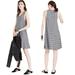 Madewell Dresses | Madewell Jersey Knit Midi Dress Size Xl. Gray With Black Stripes. | Color: Black/Gray | Size: Xl