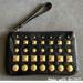 J. Crew Bags | J Crew Studded Leather Wristlet | Color: Black/Gold | Size: Os