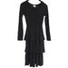 Lularoe Dresses | Lularoe Georgia Dress Ruffles Solid Black Xxs New | Color: Black | Size: Xxs