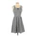 Maurices Casual Dress - A-Line: Gray Solid Dresses - Women's Size Small