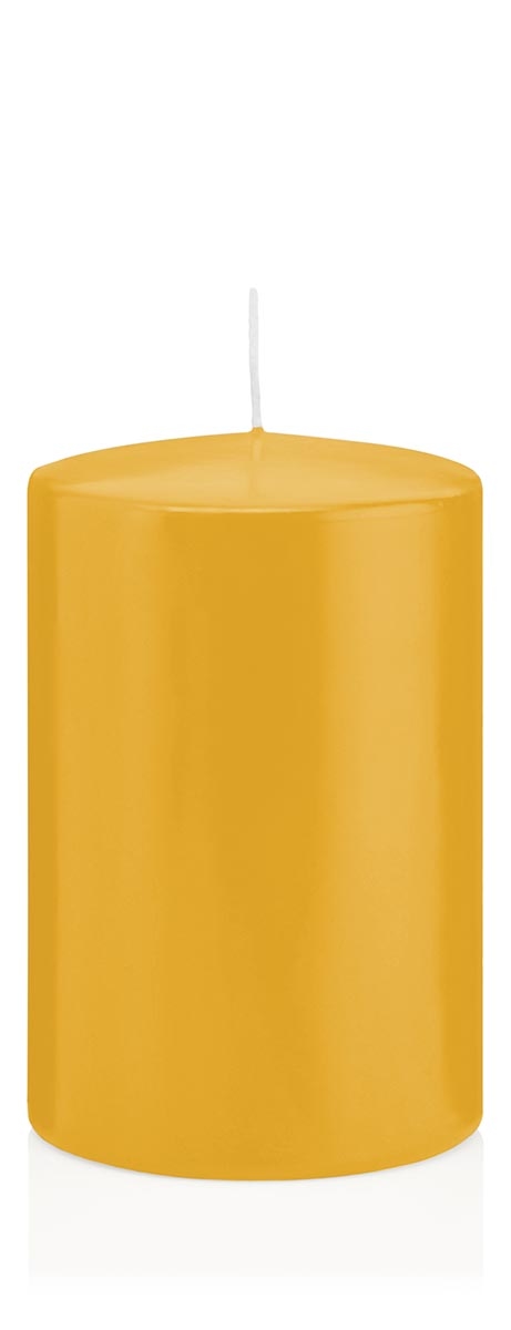 Wiedemann Kerzen Große Stumpenkerzen Gelb Ø 98 x 150 mm, 6 Stück, 113 Brenndauer Image